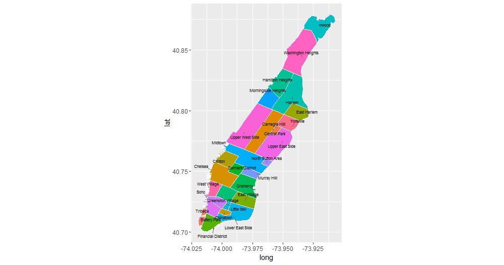 Plotting neighborhoods · Analyzing Big Data with Microsoft R